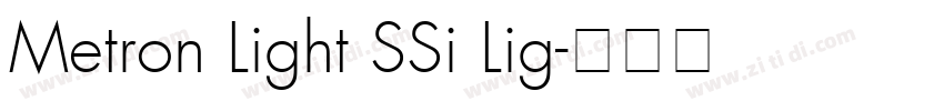 Metron Light SSi Lig字体转换